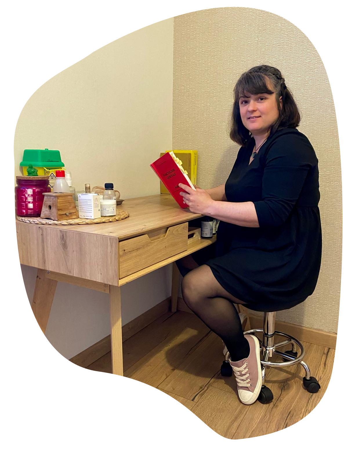 Johanna en consultation au bureau